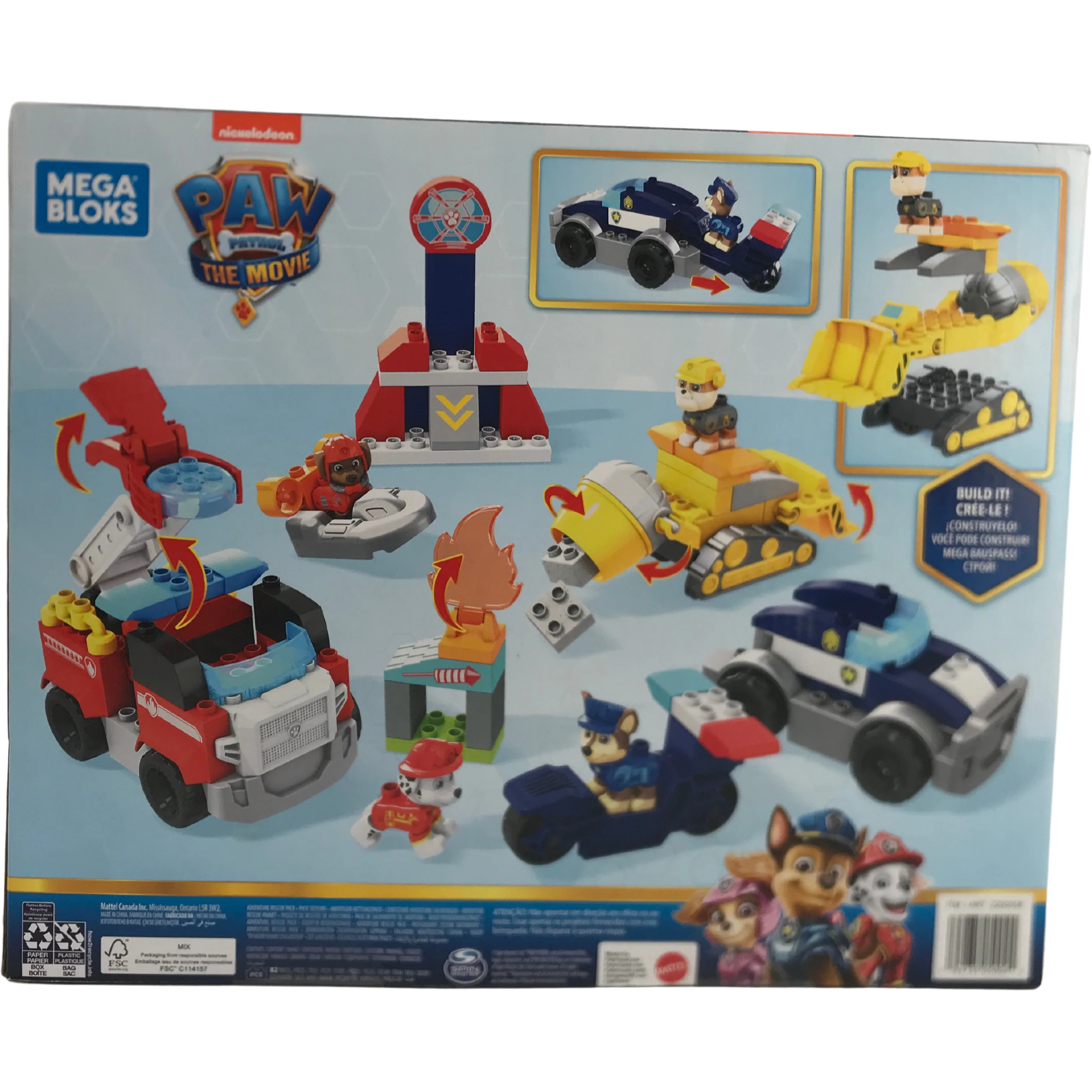 Paw Patrol Mega Bloks Set: Adventure Rescue Pack / 82 Pieces / Junior Builder