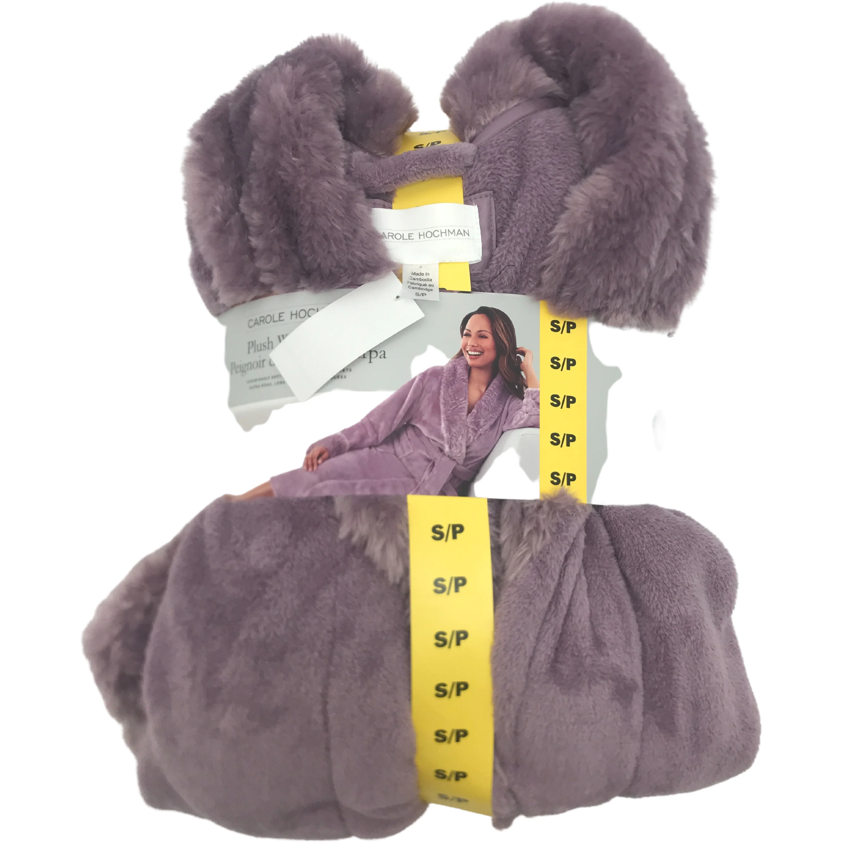 Carole Hochman Women's Bathrobe: Plush Wrap Robe / Purple / Various Sizes