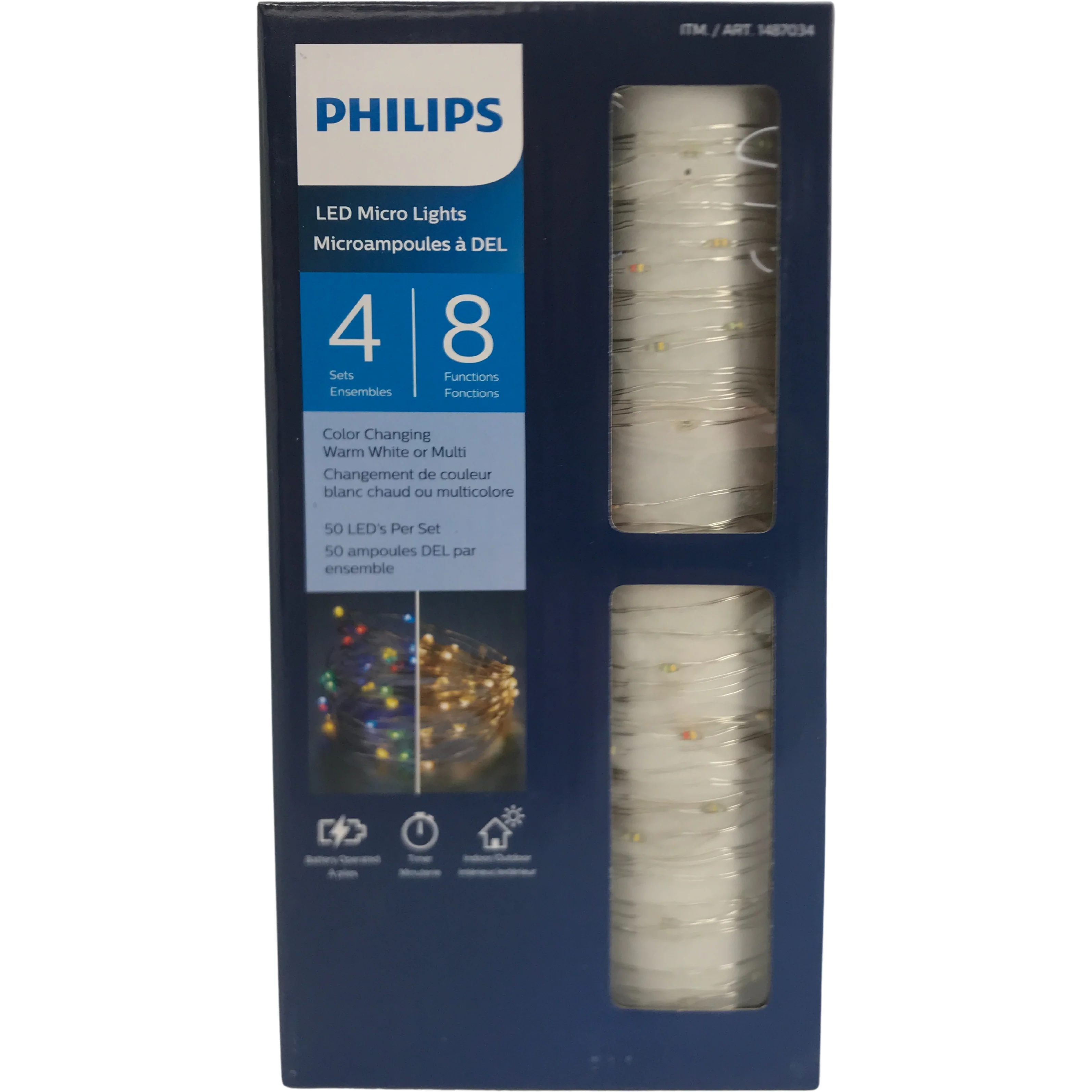 Philips LED Micro Lights: Warm White or Coloured / 4 Sets