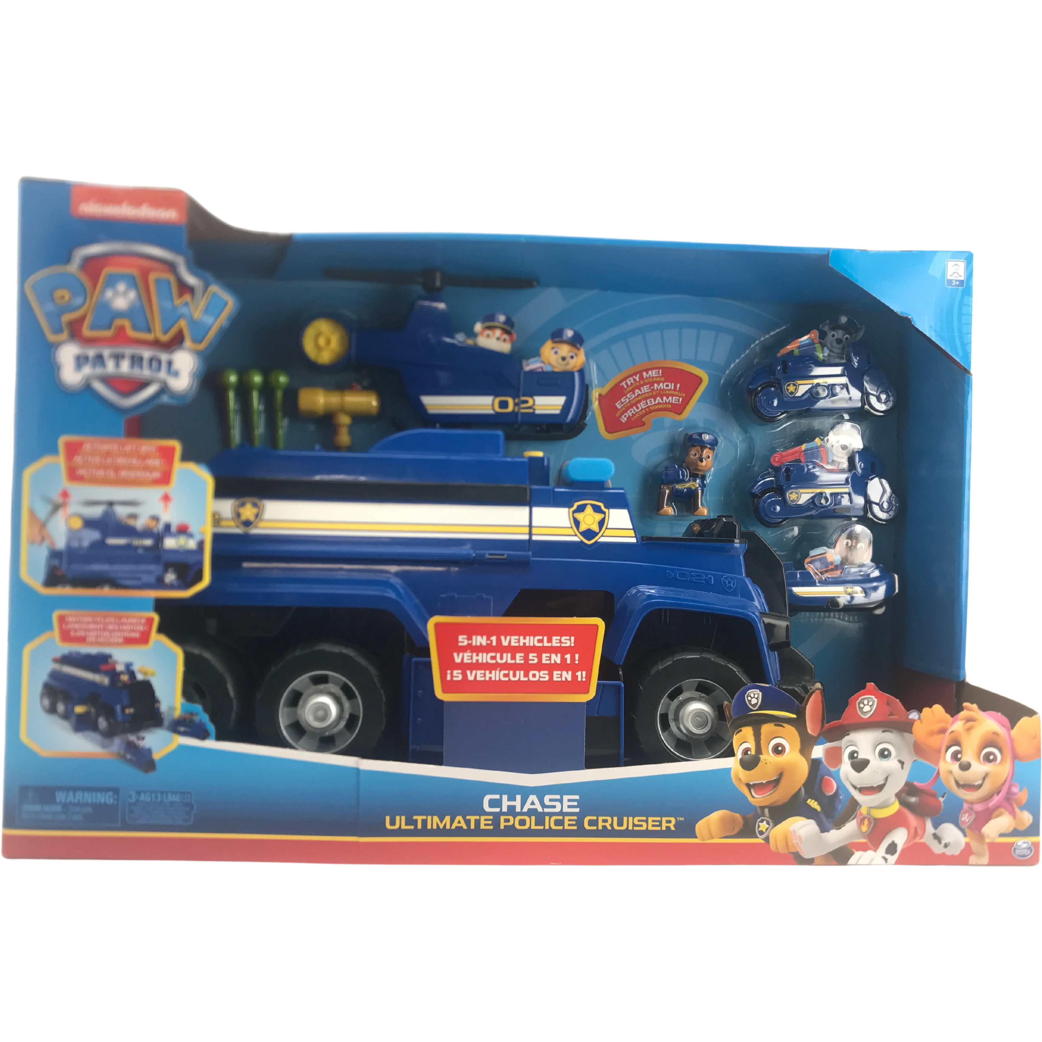 Paw Patrol Chase Ultimate Police Cruiser: 5 in 1 Vehicle / Lights & Sounds