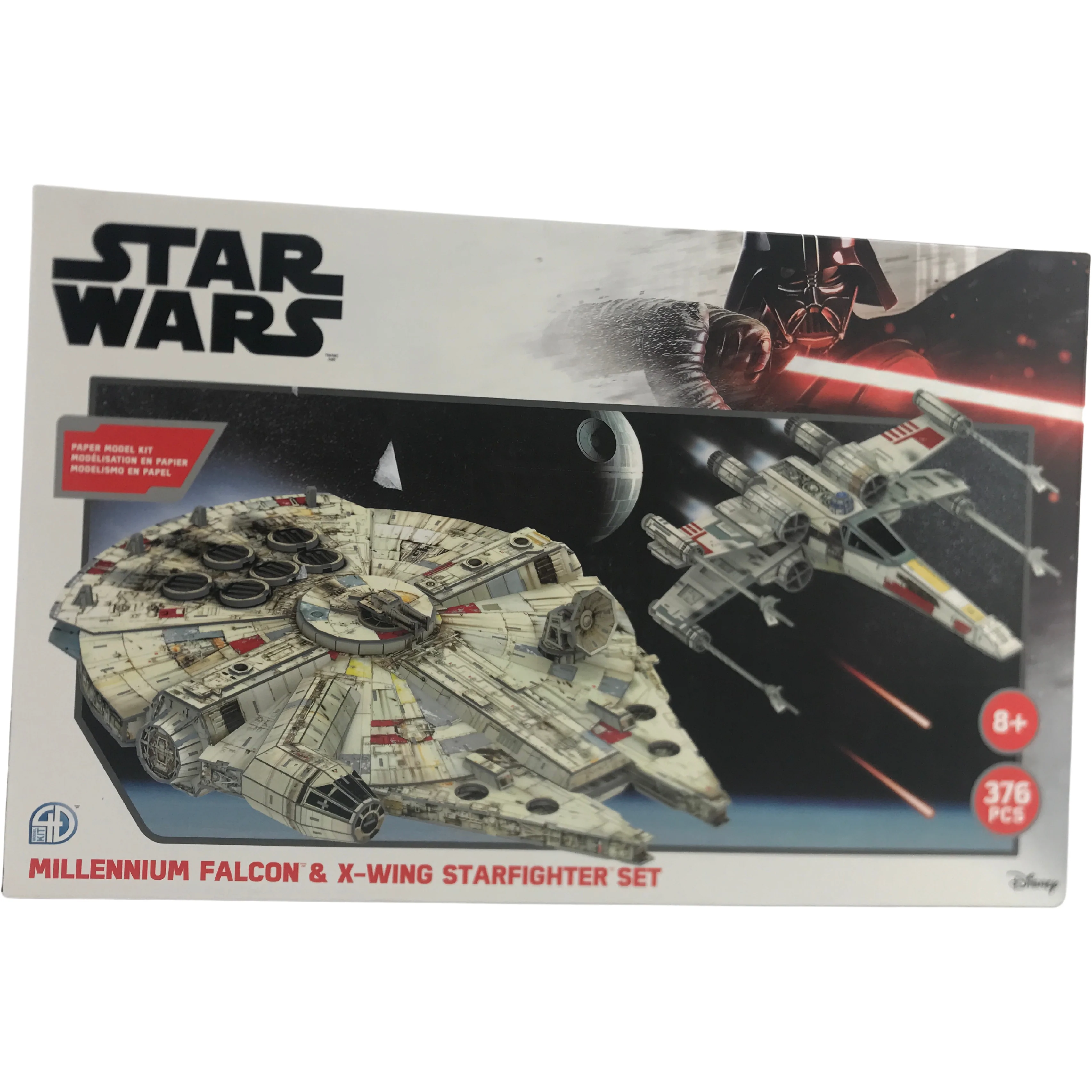 Star Wars Millennium Falcon & X-Wing StarFighter Building Set: 376 pieces