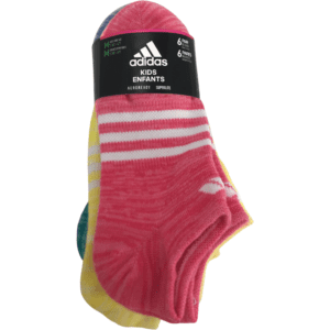 Adidas Children's Socks: 6 Pairs / Neon Colours / No Show Socks