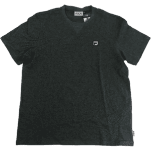 Fila Men's T-Shirt: Grey / Round Neck T-Shirt / Size Large