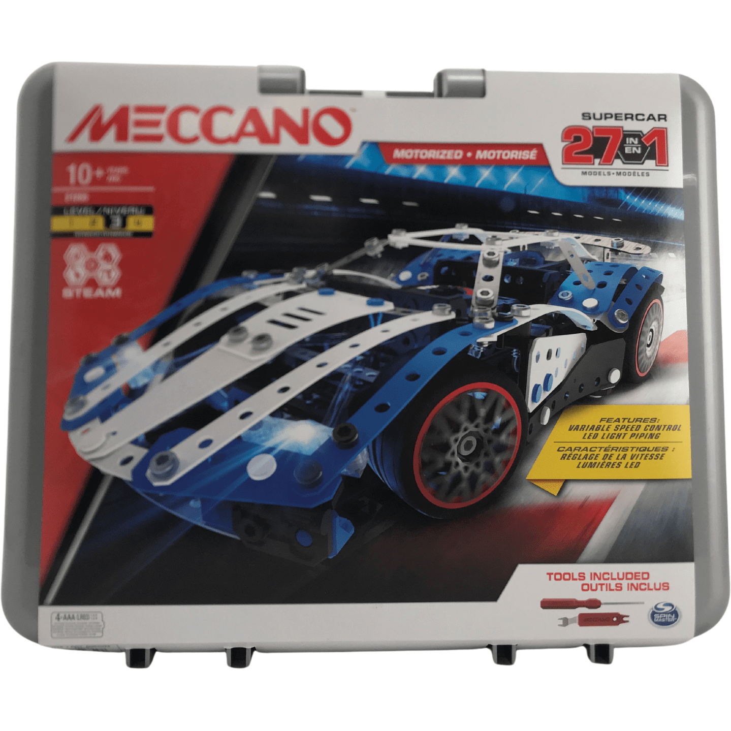 Meccano Supercar Building Model: 21203 / STEAM Toy / Motorized