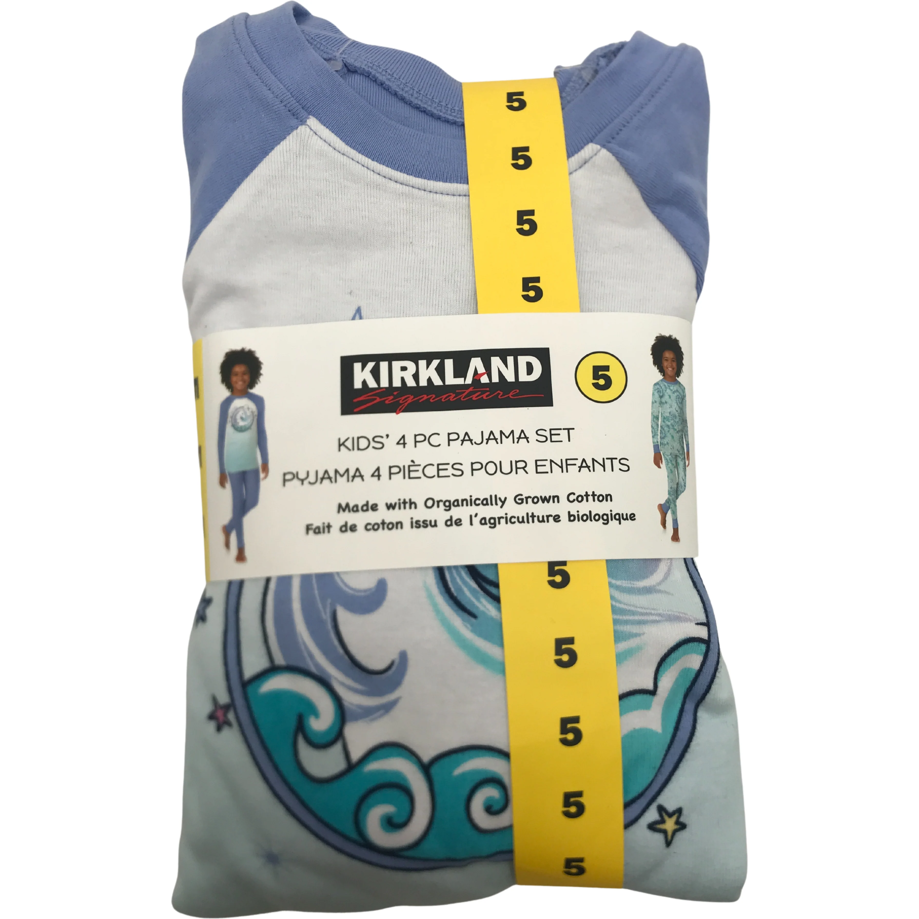 Kirkland Girl's Pajama Set: 2 Pack / Blue & Purple / Size 5