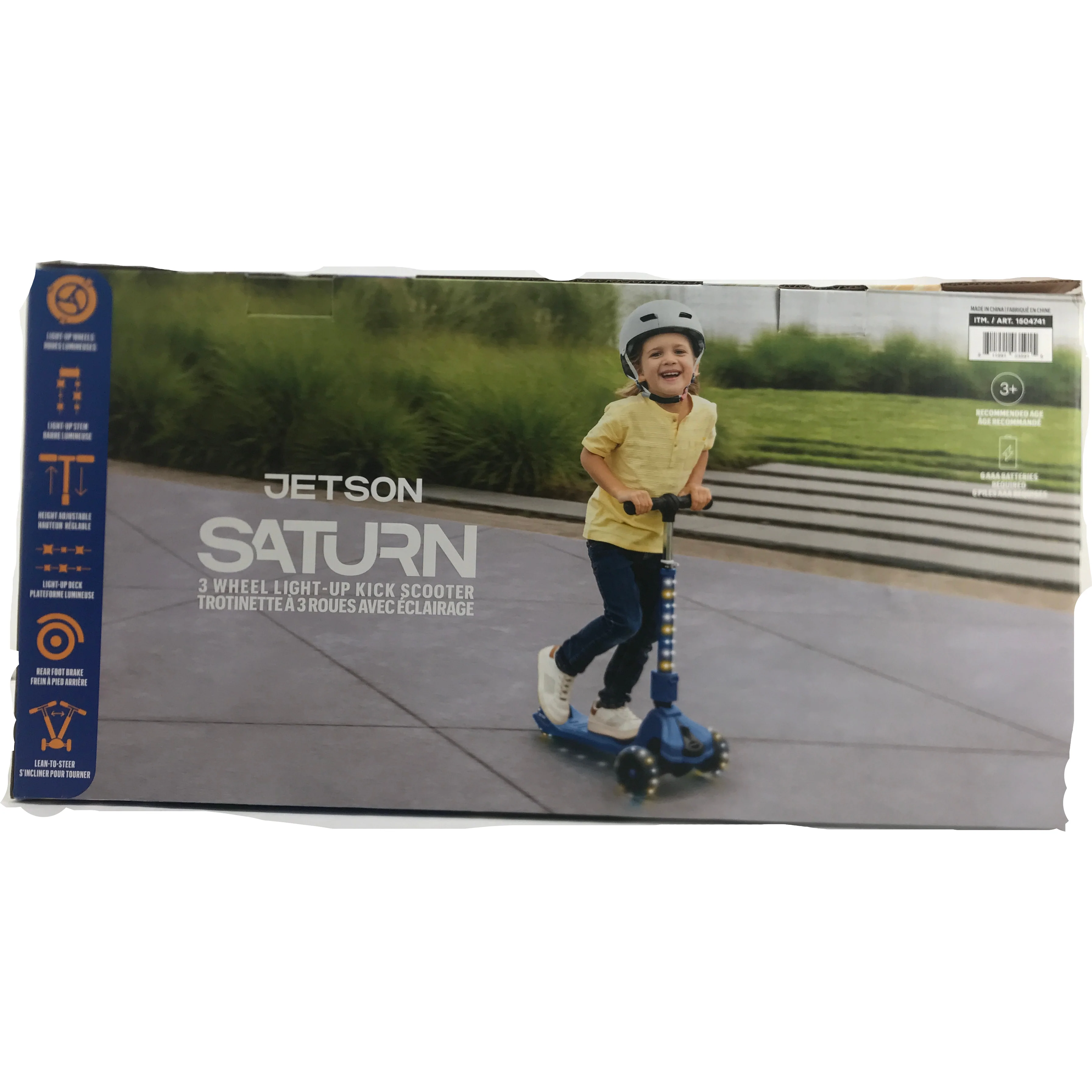 Jetson Saturn 3 Wheel Scooter: Light Up Scooter / Kick Scooter / Blue / 3+