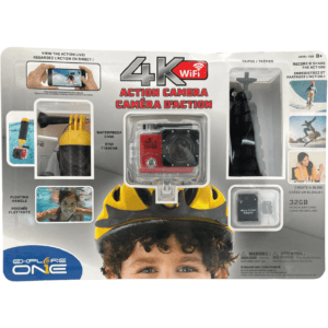 Explore One 4K Action Camera / Video Camera With Accessories / Red & Grey