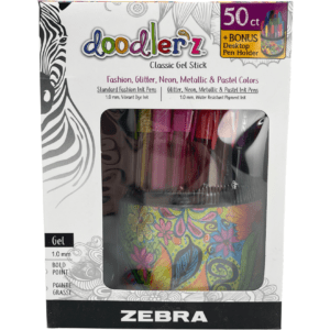 Zebra Doodler'z Classic Gel Stick Set / 50 Piece Set / 1.0mm Gel Pen / Bold Point **DEALS**