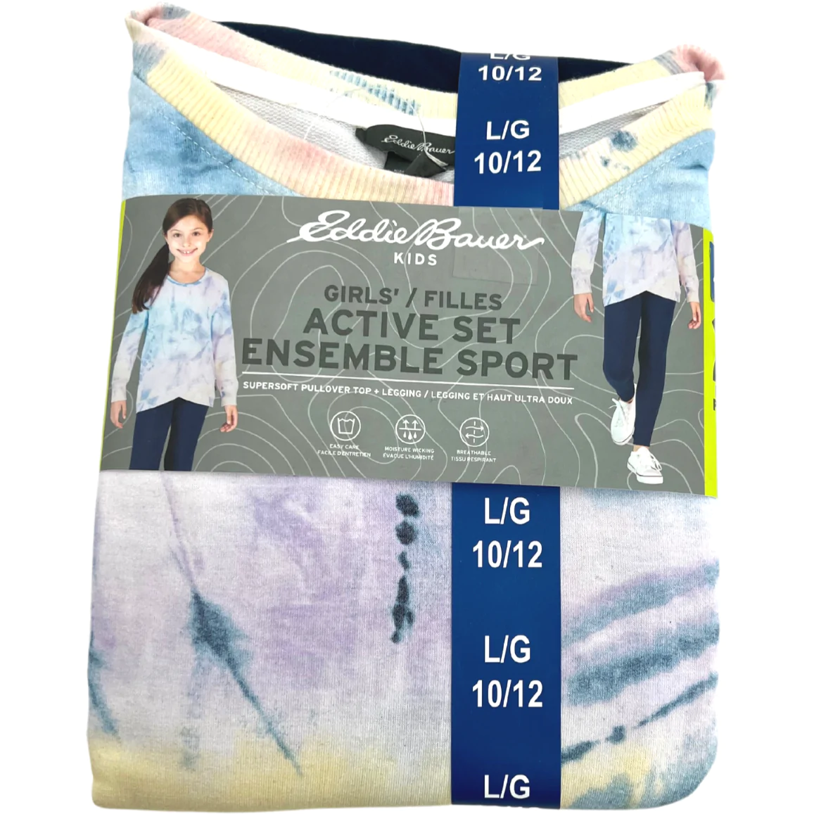 Eddie Bauer Girl's Activewear Set: Top & Leggings / Tie Dye / Various Sizes