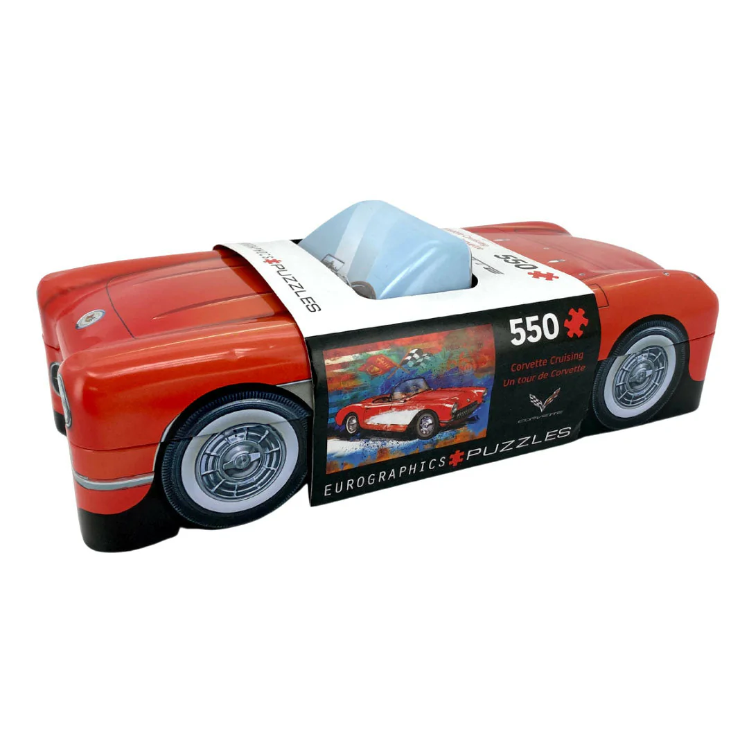 Eurographics Puzzles Collectible Tin / Corvette Cruising / 550 Piece Puzzle