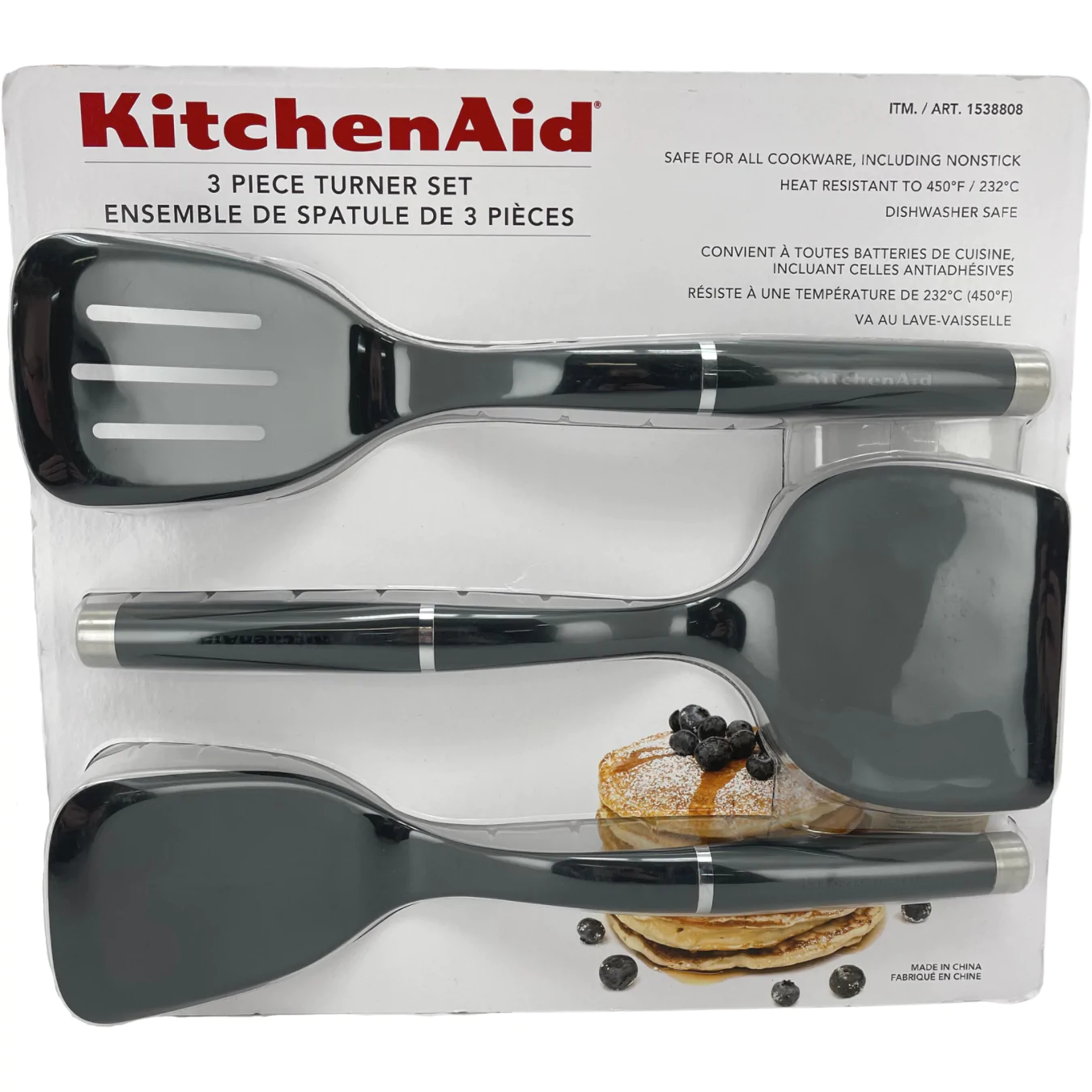 Kitchen Aid 3 Piece Turner Set / Spatula Set / Kitchen Utensils / Dishwasher Safe