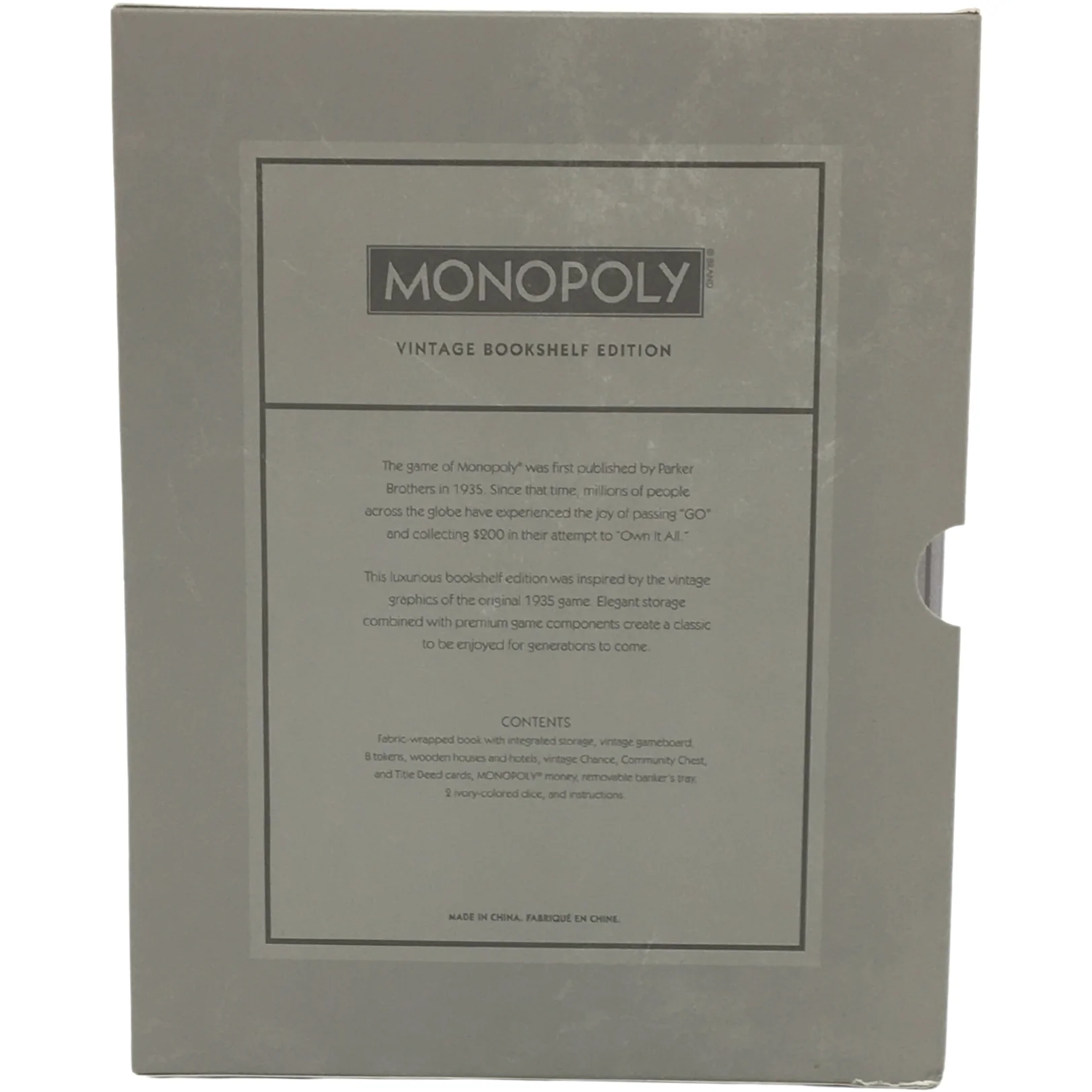 Monopoly Vintage Bookshelf Edition / Family Board Game CanadaWide Liquidations