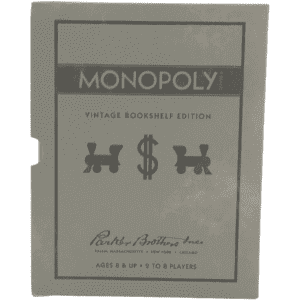 Monopoly Vintage Bookshelf Edition / Family Board Game / Linen Board Game