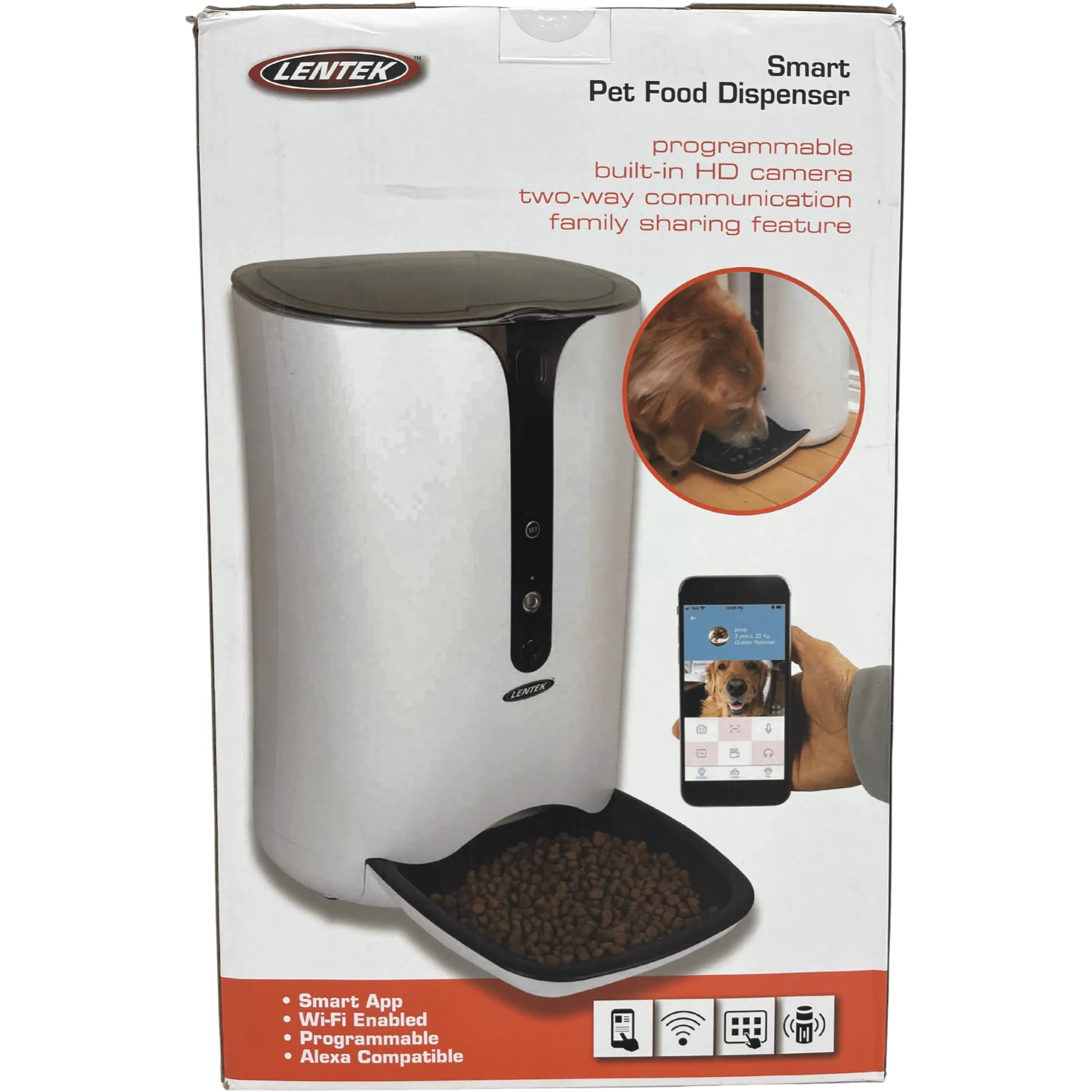 Lentek Smart Pet Food Dispenser / Feeding Supplies / Pet Food Bowl / Programmable Food Dispenser