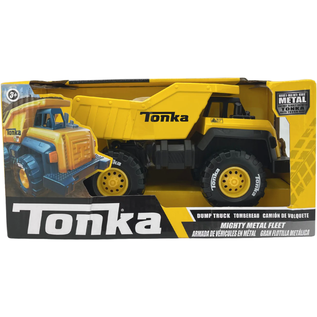 Tonka Mighty Metal Fleet Dump Truck / Yellow and Black / 8" Dump Truck **DEALS**