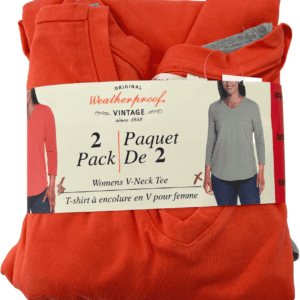 Weatherproof Women's Shirt Pack / 2 Pack / Grey & Orange / Various Sizes **No Tags**