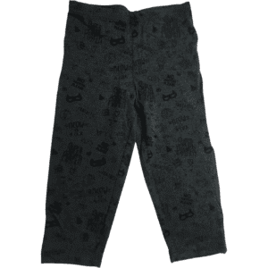 Manguun Girl's Pants: Girl's Leggings / Grey with Black Accents / Various Sizes