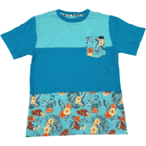 Amplify Boy's T-Shirt / Blue with Floral Print / Various Sizes