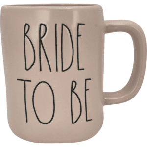 Rae Dunn "Bride to Be" Coffee Mug  / Light Pink with Black / Engagement Gift