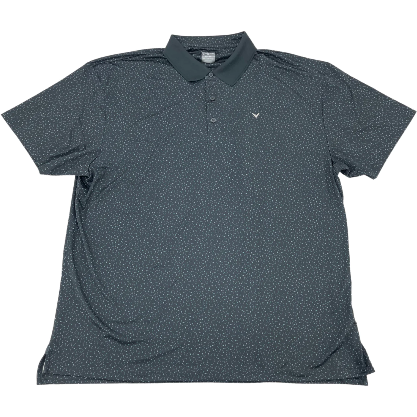 Callaway Men’s Golf Shirt / Dark Grey with Flag Pattern / Various Sizes ...