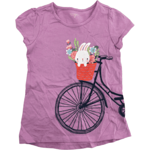 Toughskins Girl's T-Shirt / Bunny Theme / Purple / Size Medium