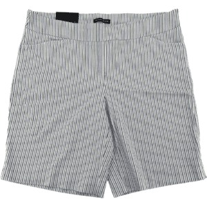 Hilary Radley Women's Shorts: White with Pinstripes / Various Sizes