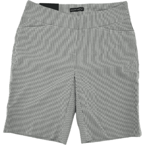 Hilary Radley Women's Shorts / White with Grey Pinstripes / Size 4