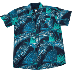 Amplify Boy's Button Down Shirt / Hawaiian Shirt / Blue & Green / Various Sizes