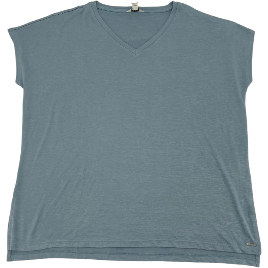 Orvis Women's Short Sleeve Shirt / Tunic Knit Top / Light Blue / Size XXLarge