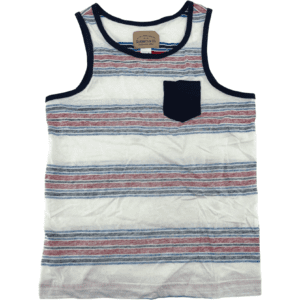 Roebuck & Co. Boy's Tank / White with Red & Blue / Stripes / Various Sizes