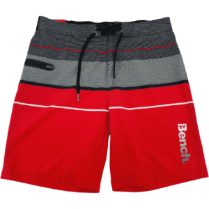 Bench Men's Swim Trunks / Men's Swim Shorts / Red & Grey / Various Sizes