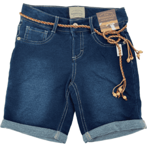 Roebuck & Co. Girl's Shorts / Bermuda Style / Denim Shorts with Belt / Blue / Size 10
