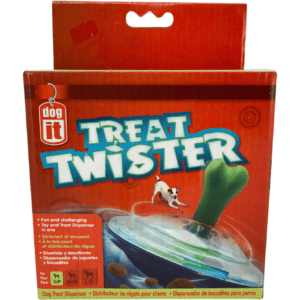 DogIt Treat Twister Toy / Dog Treat Dispensing Toy / Mental Stimulation Toy for Small Dogs