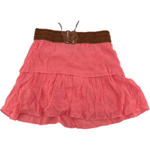 Amy's Closet Girl's Dress: Pink with Brown Detail / Size Large (14)