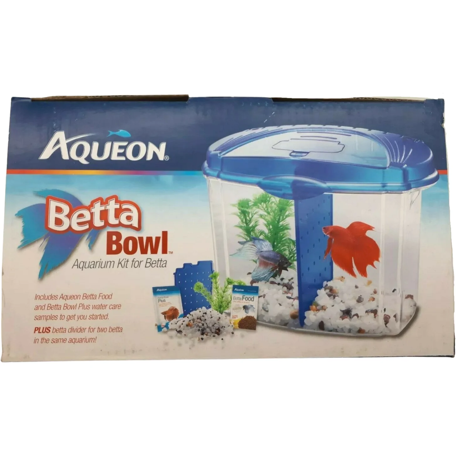 Aqueon Betta Bowl Aquarium Kit / 0.5 Gal Aquarium / Blue **DEALS**