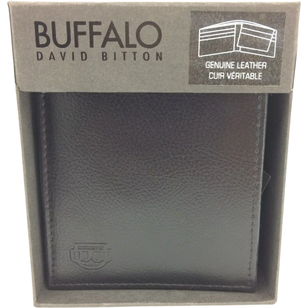 Buffalo David Bitton Men's Bi-Fold Wallet / Leather / Black