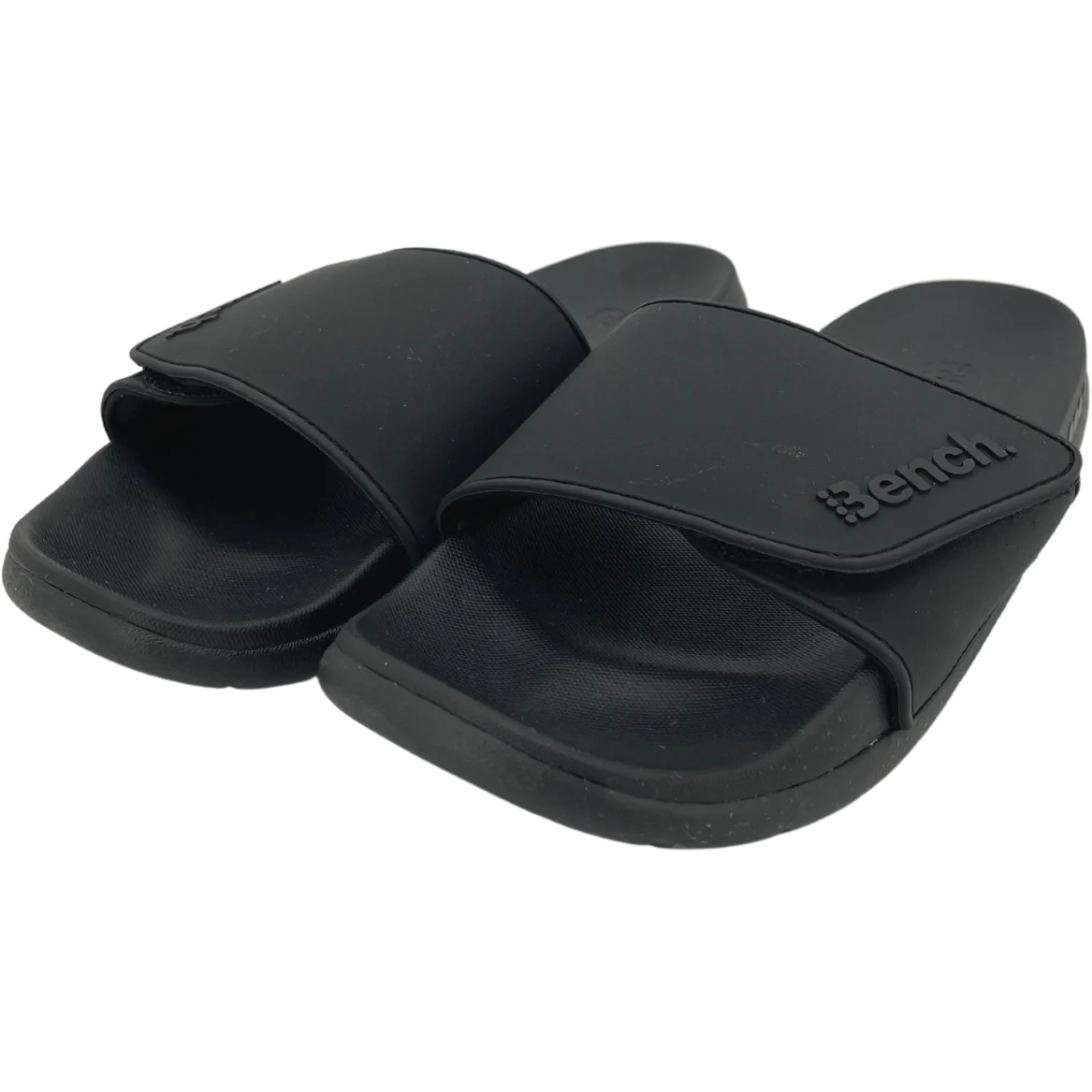 Bench Unisex Comfort Slides: Men's Sandals / Women's Sandals / Black / Various Sizes **USED**