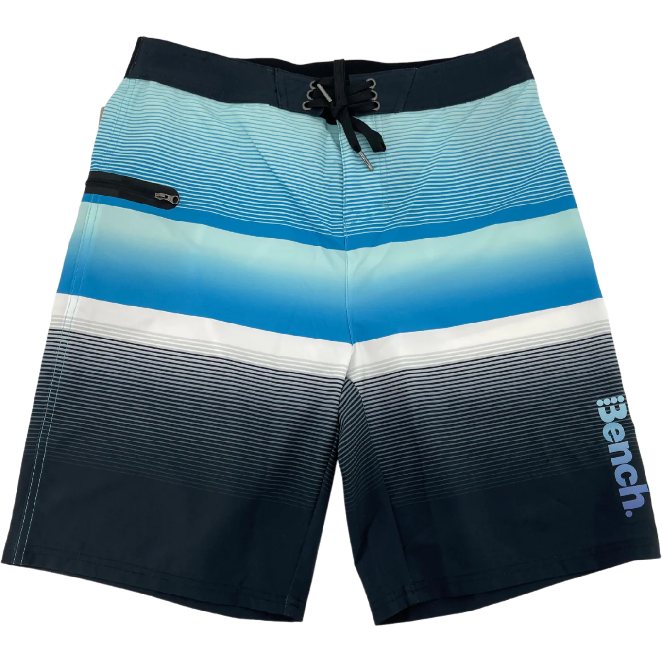 Bench Men's Swim Trunks / Men's Swim Shorts / Blue with Stripes / Various Sizes