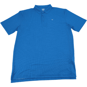 Callaway Men's Golf Shirt / Blue with Squares / Active Wear / Various Sizes