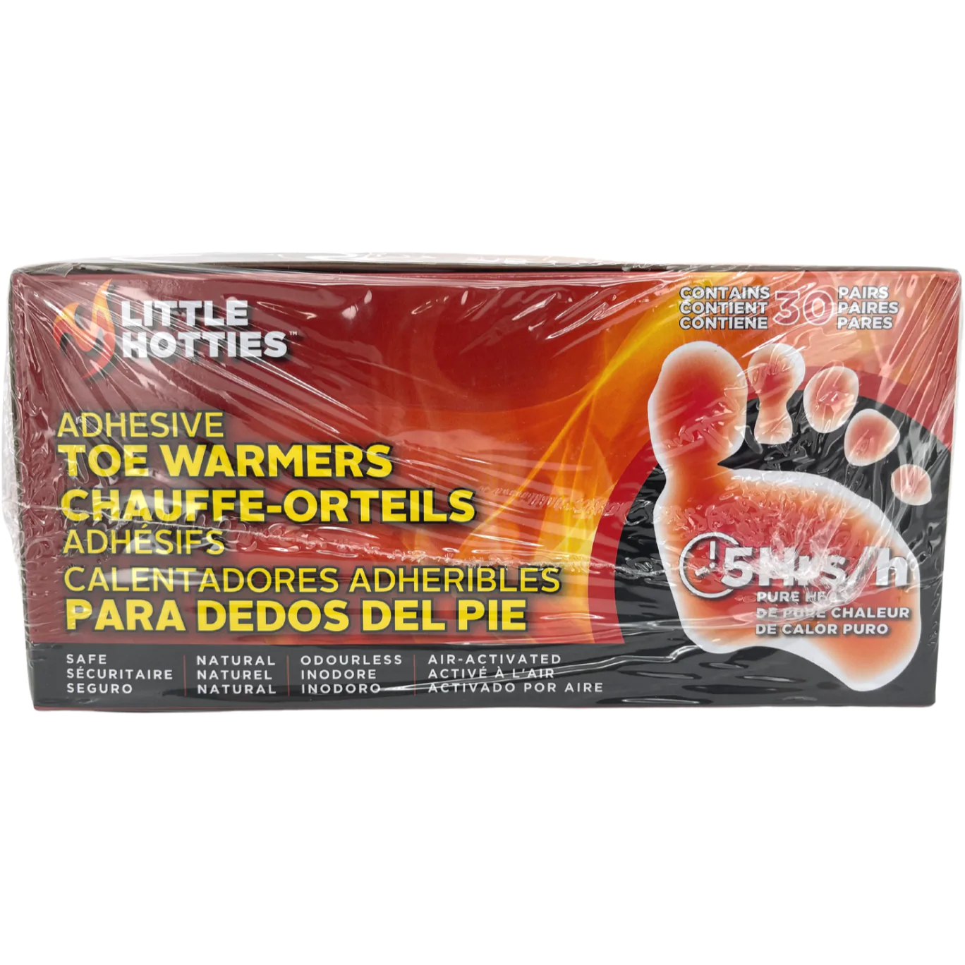 Little Hotties Toe Warmer / 5 Hr / Adhesive / 30 Pairs / All Natural / Air-Activated