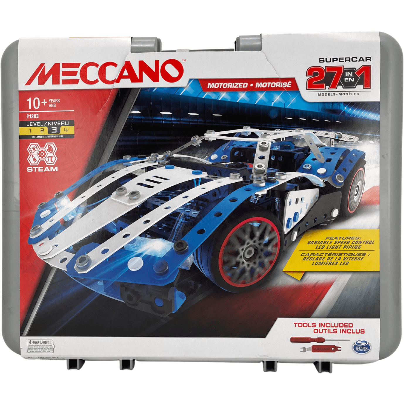Meccano Supercar Building Model / 21203 / STEAM Toy / Motorized **DEALS**