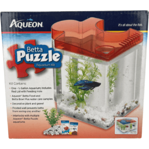 Aqueon Betta Puzzle Aquarium / 0.5 Gal Aquarium / Red **DEALS**