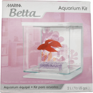 Marina Betta Aquarium Kit / 2 L Betta Fish Tank / White & Purple **DEALS**