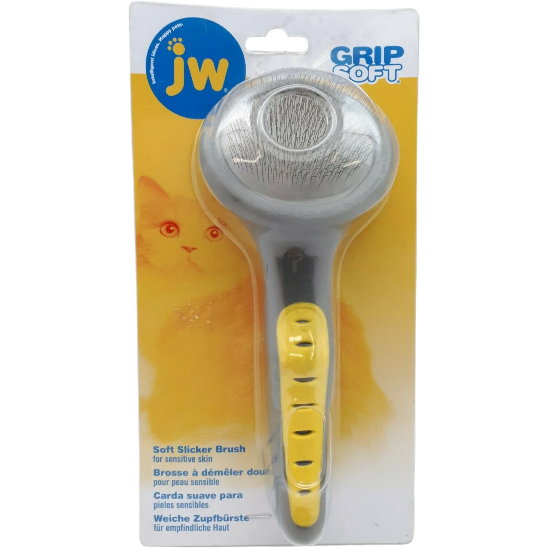 jw Grip Soft Soft Slicker Brush / For Sensitive Skin / Dog Grooming Tool / Stainless Steel