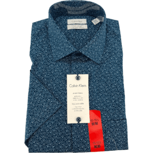 Calvin Klein Men's Dress Shirt: Dark Blue / Collared Dress Shirt / Various Sizes