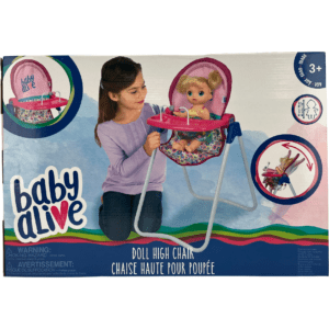 Baby Alive Doll High Chair: Pretend Play / Pink & Blue / 3+