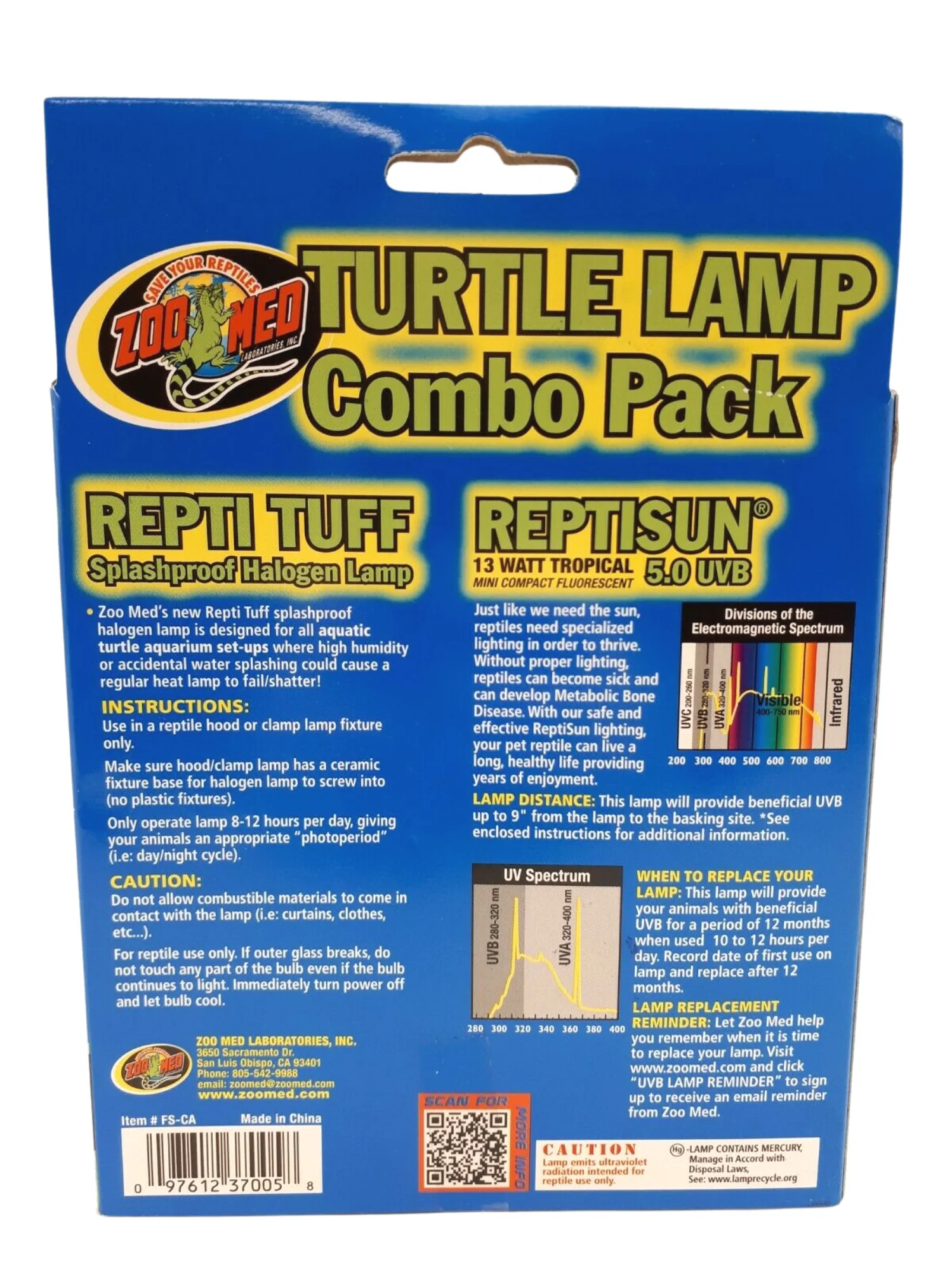Zoo Med Turtle Lamp Combo Pack / Turtle Heat Lamp / Terrarium Supplies