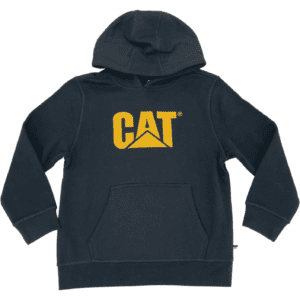 CAT Boy's Embroidered Hoodie / Black & Yellow / Children's Sweater / Various Sizes