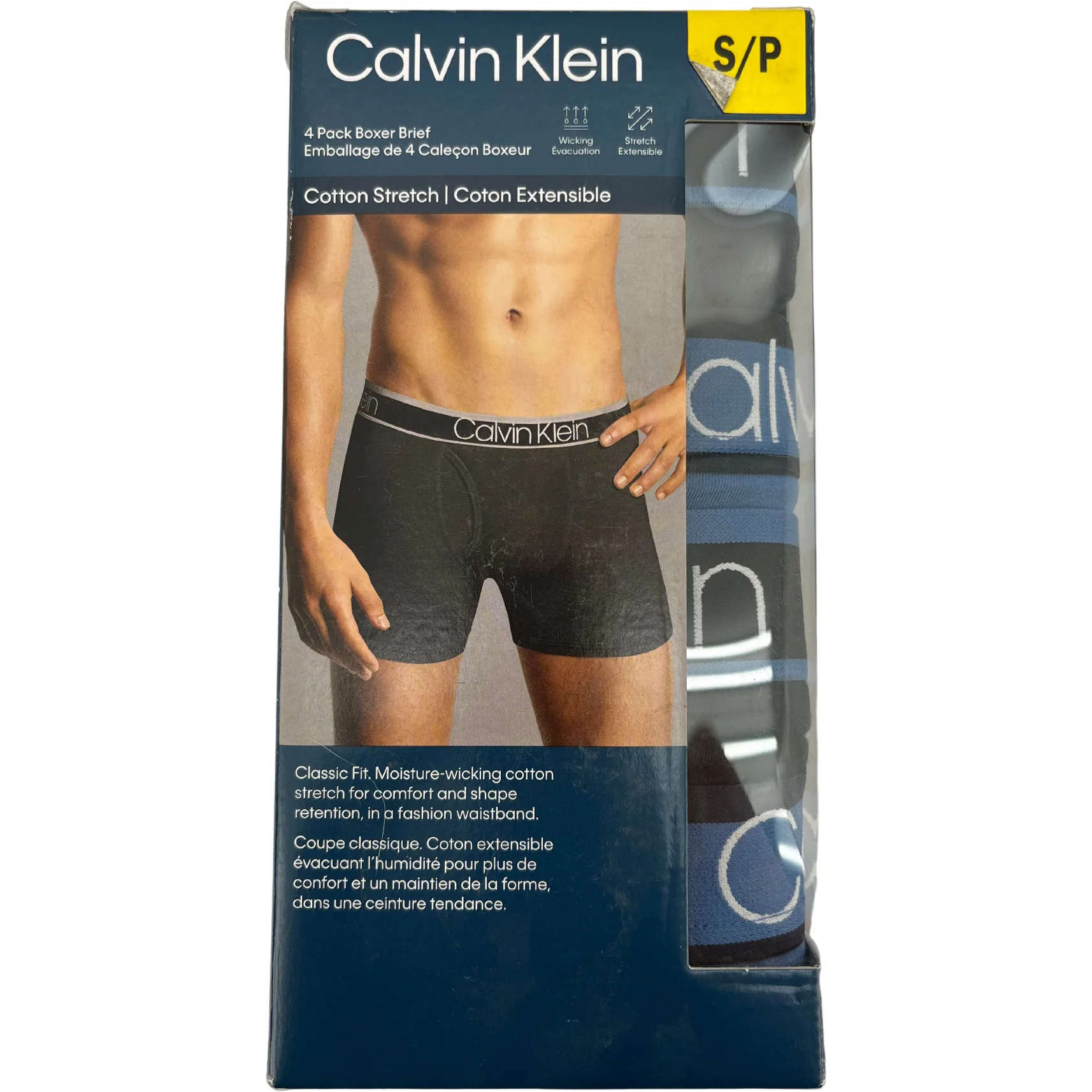 Calvin Klein Men's Boxer Briefs: 4 Pack / Navy / Size Small