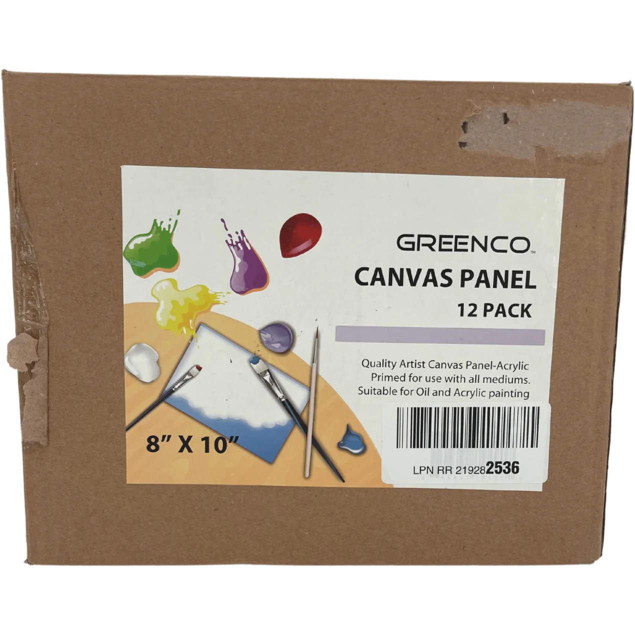 GreenCo Canvas Panel Pack / 12 Pack / Quality Artist Canvas Panel / Oil and Acrylic Painting